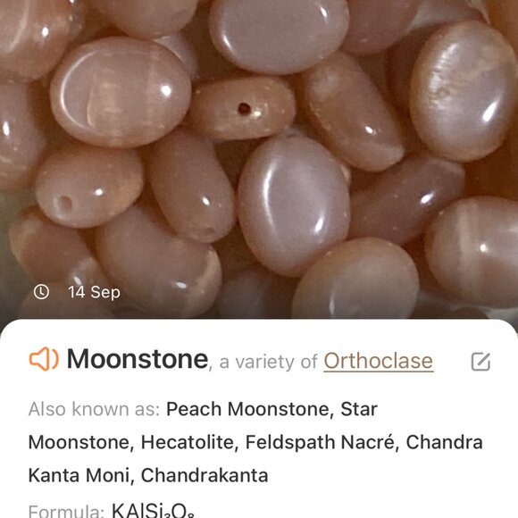 Peach Moonstone Adjustable Choker, Cute Slim Cat Pendant + Genuine Gemstone - Picture 14 of 15